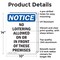 Signmission No Loitering Allowed On Or In OSHA Notice Sign, Aluminum, 10in W x 14in L, 2PK OS-2PACK-NS-A-1014-V-14685 - alternate 5